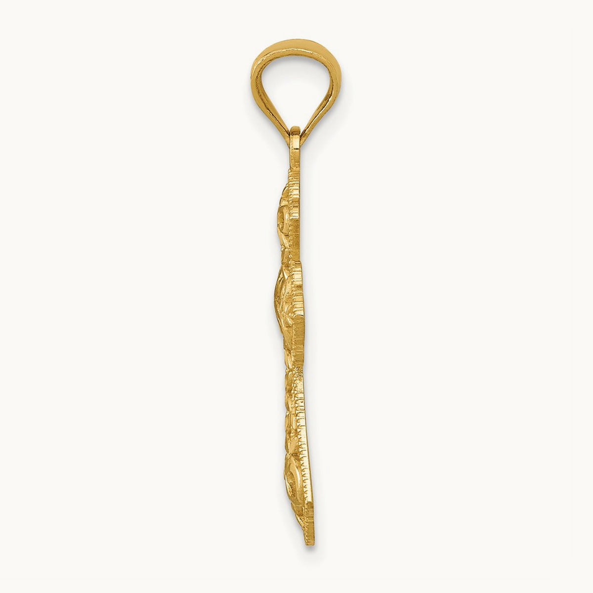 Polished Filigree Cross Pendant — 26.19mm