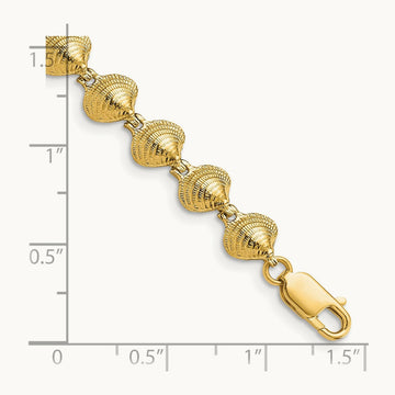 Clam Shell Bracelet, 14K