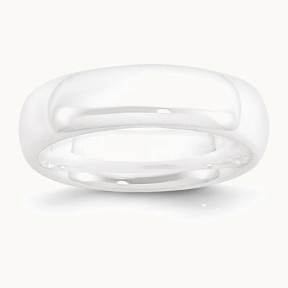 Chisel Ceramic White 6mm Polished Band