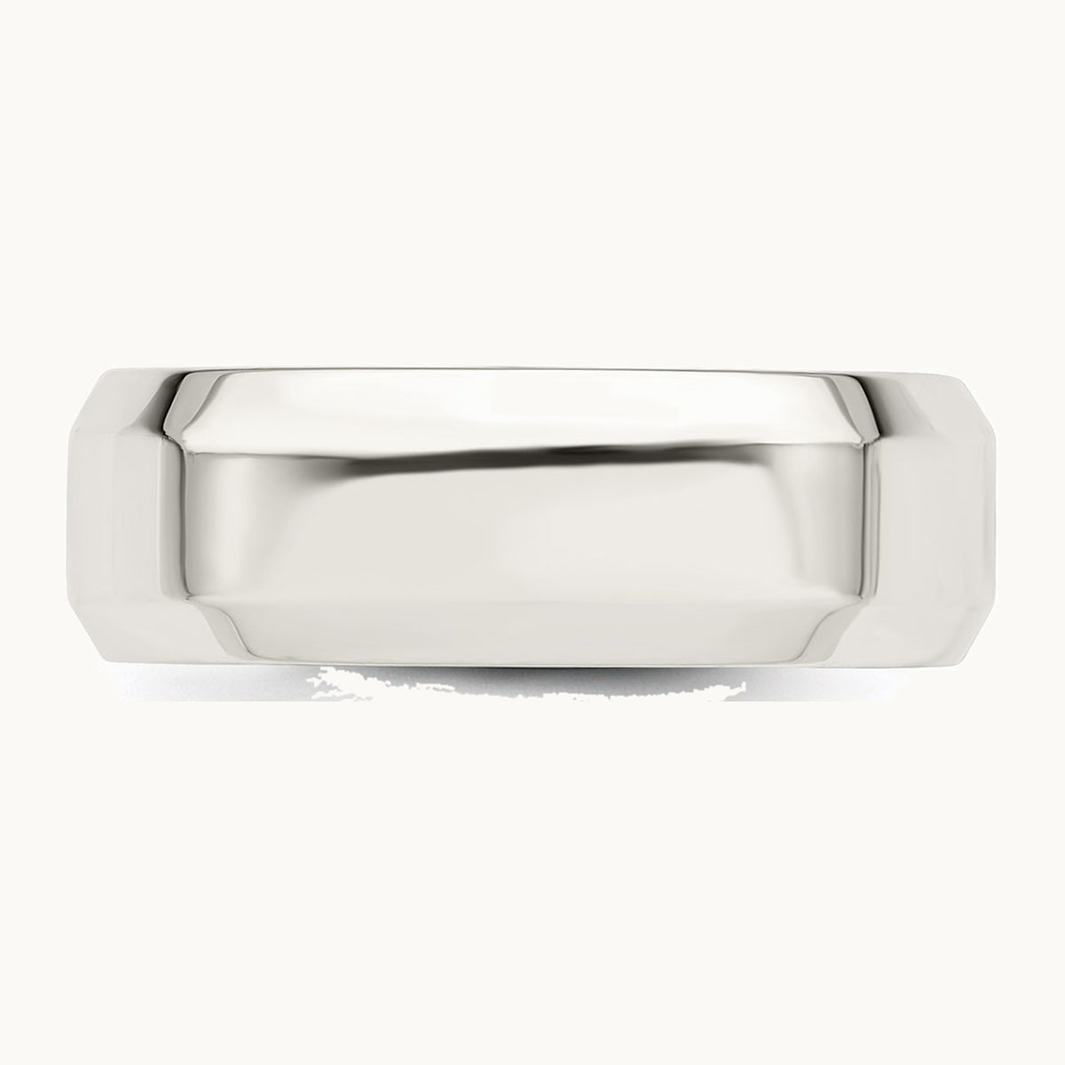 Sterling Silver 7mm Beveled Edge Band
