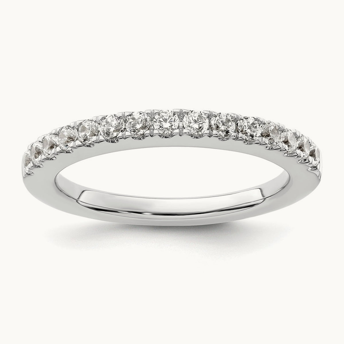 Diamond Wedding Band, 14K White Gold