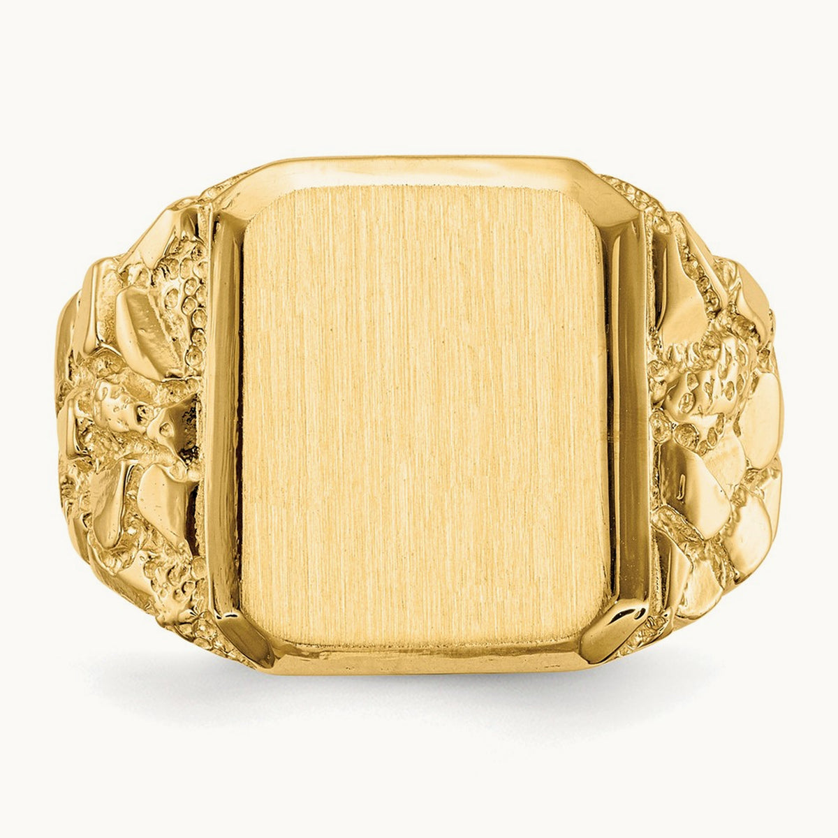Open Back Mens Signet Ring — photo set