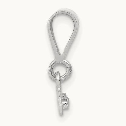 Medium Polished Top Charm, 14K White Gold