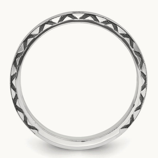 Men's w/Black Rhod Satin Diamond Complete Ring — IBGoodman — photo set