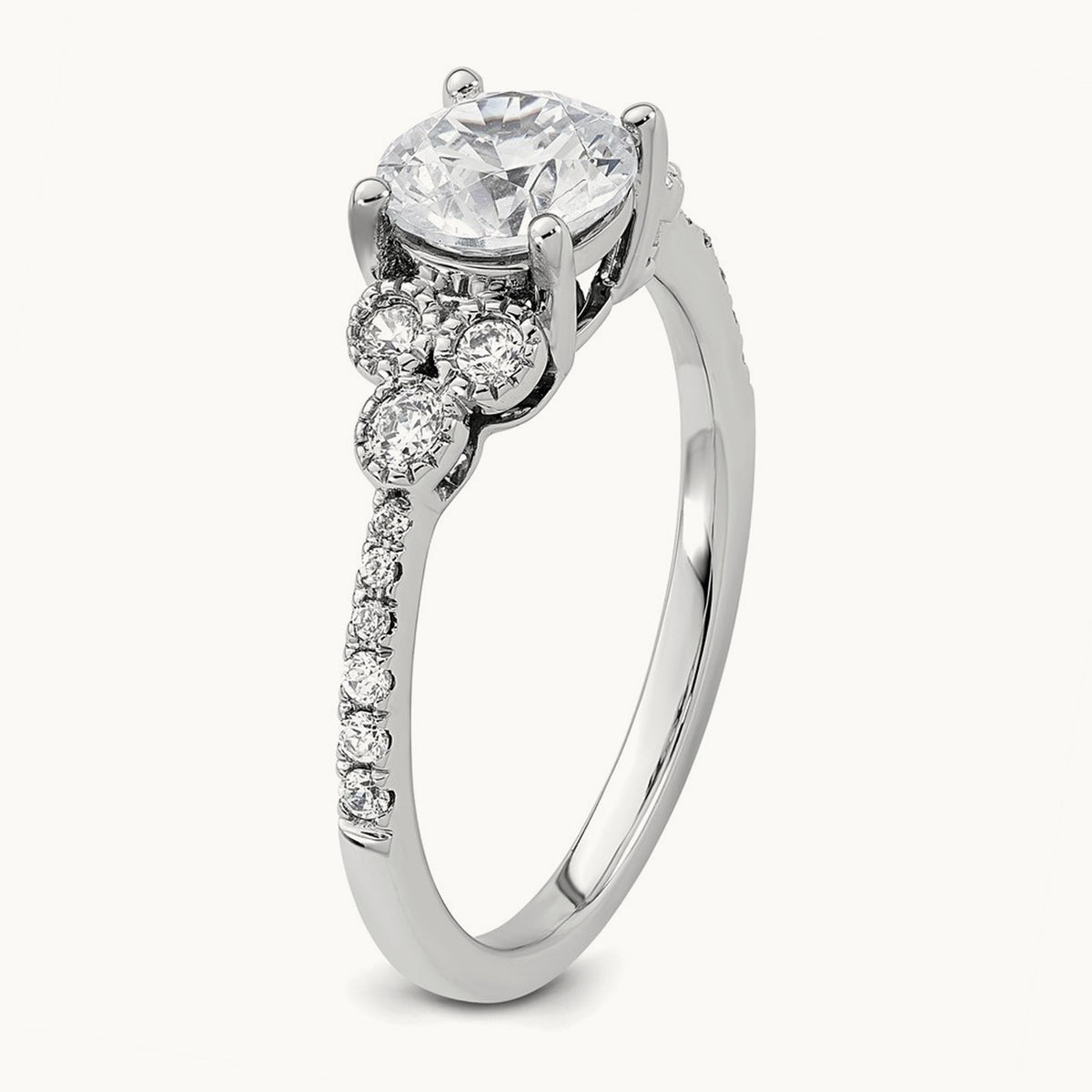 Round Semi-Mount Engagement Ring — 1 ct, 7