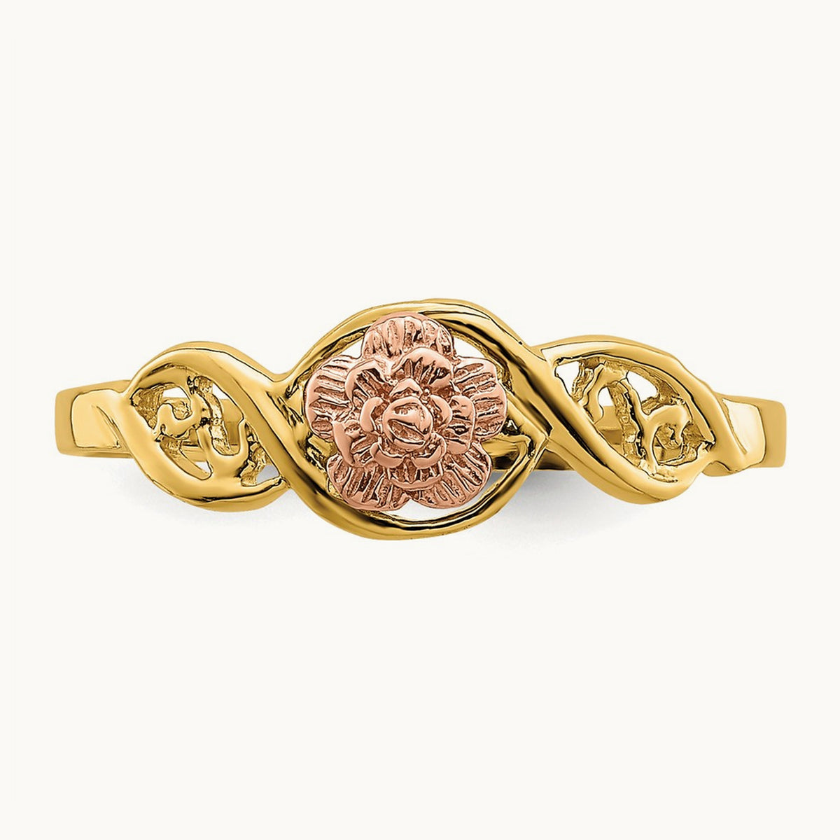 Flower Ring, 14K Two-tone