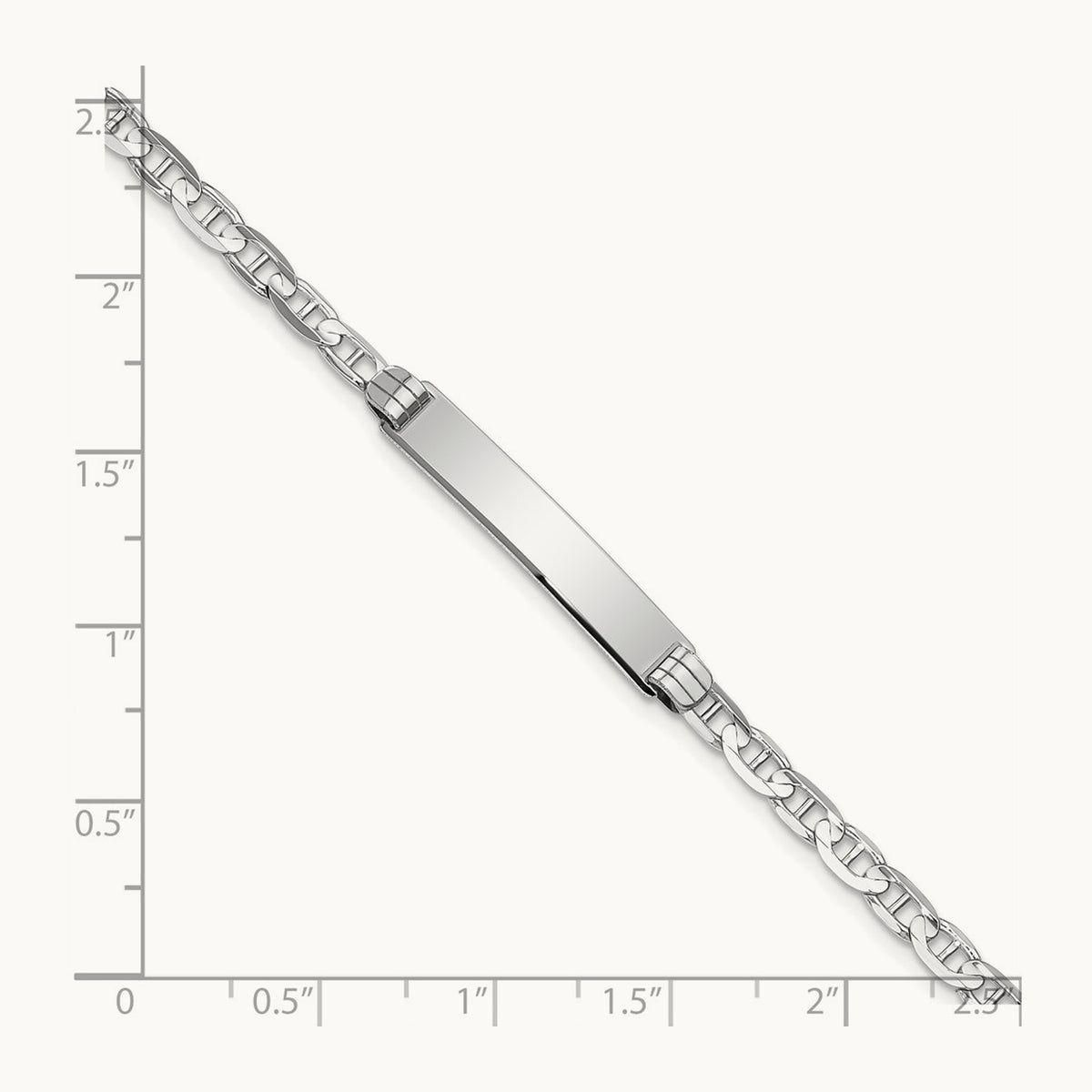 WG Anchor Link ID Bracelet, 14K