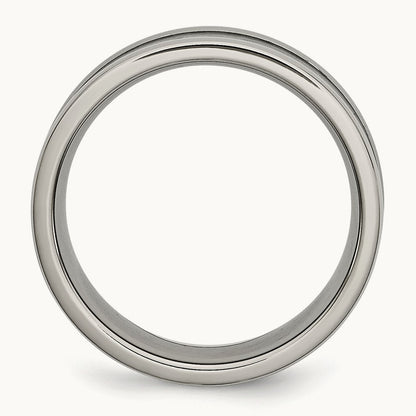 Polished w/Black Carbon Fiber Inlay Band, 8mm, Titanium