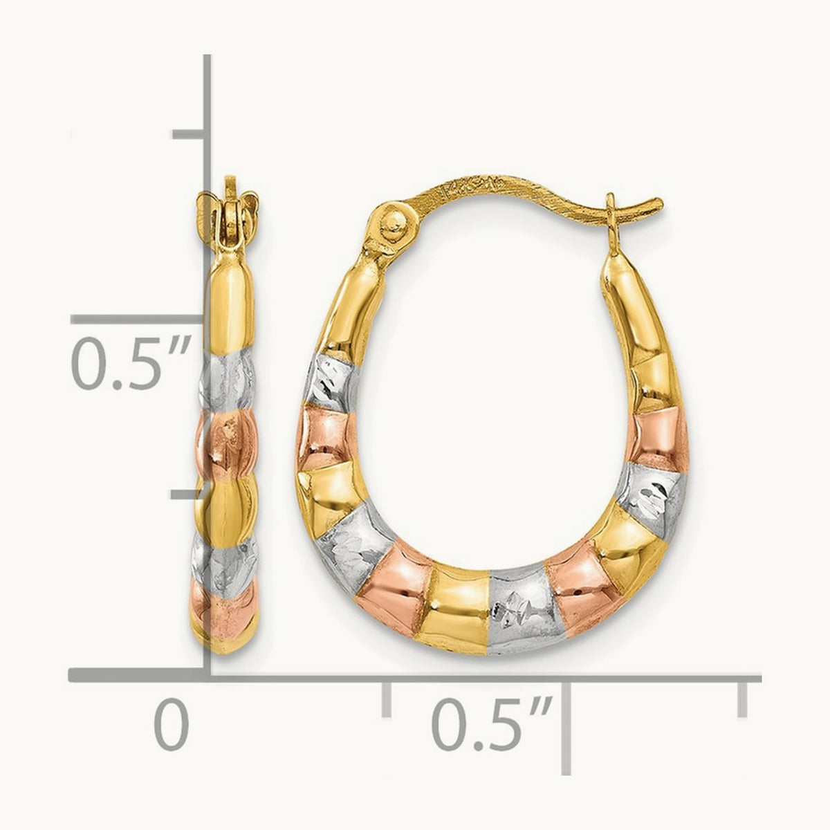 & and Hollow Scalloped Hoop Earrings — photo set