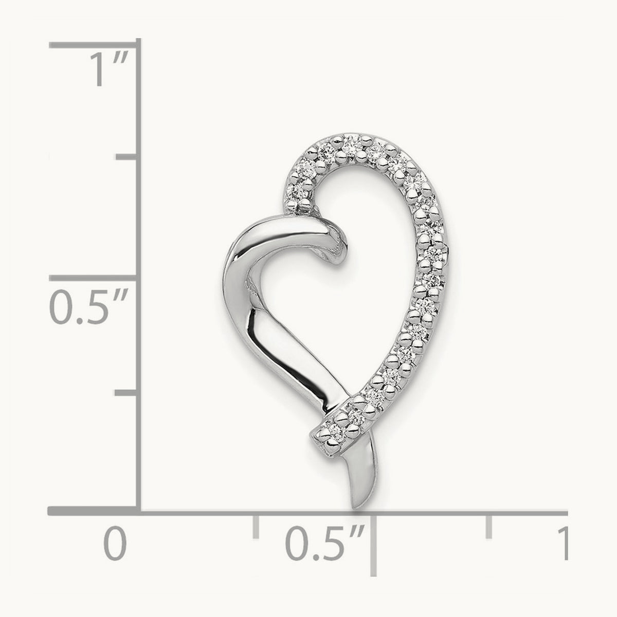1/10ct. Diamond Heart Chain Slide — photo set