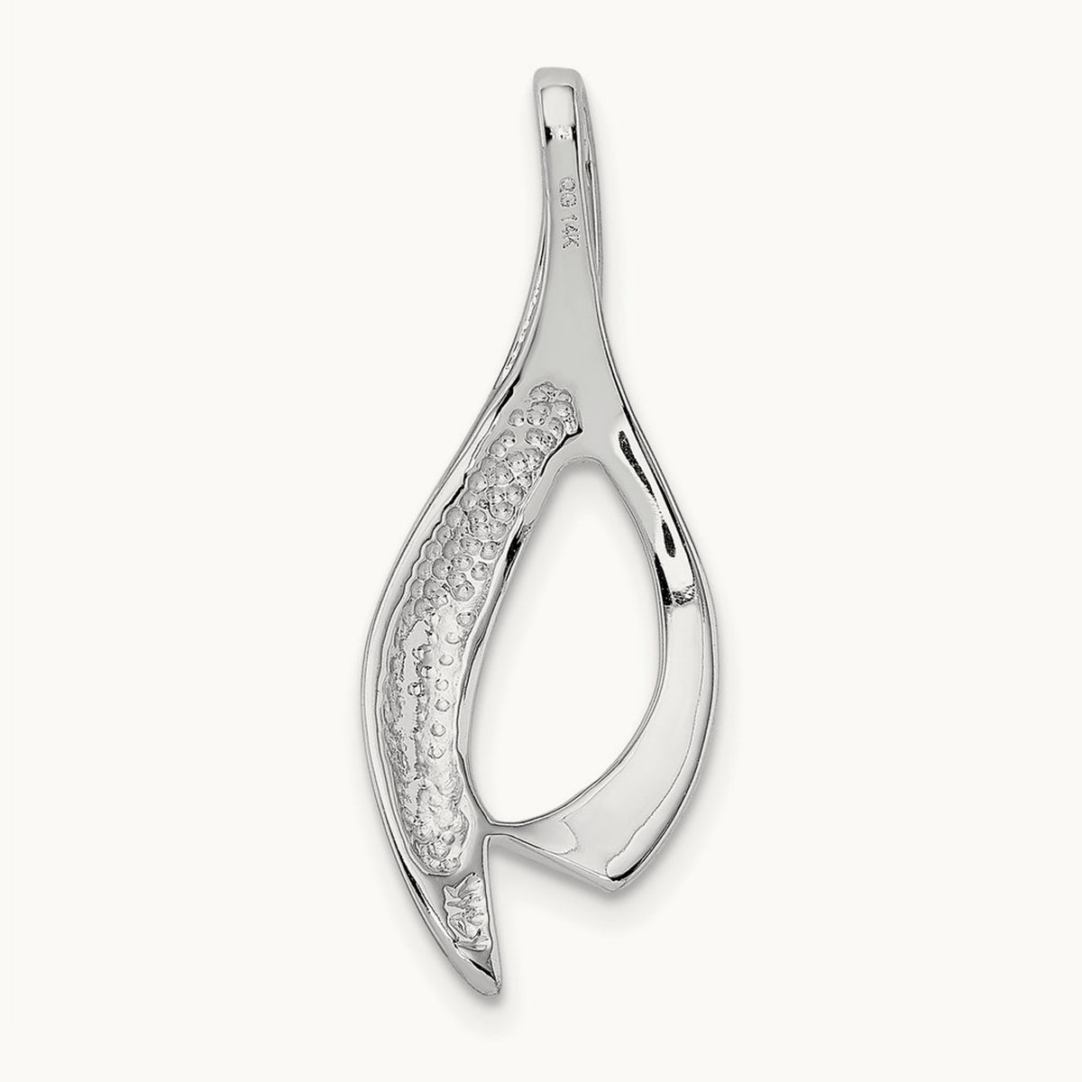 Slide, 14K White Gold