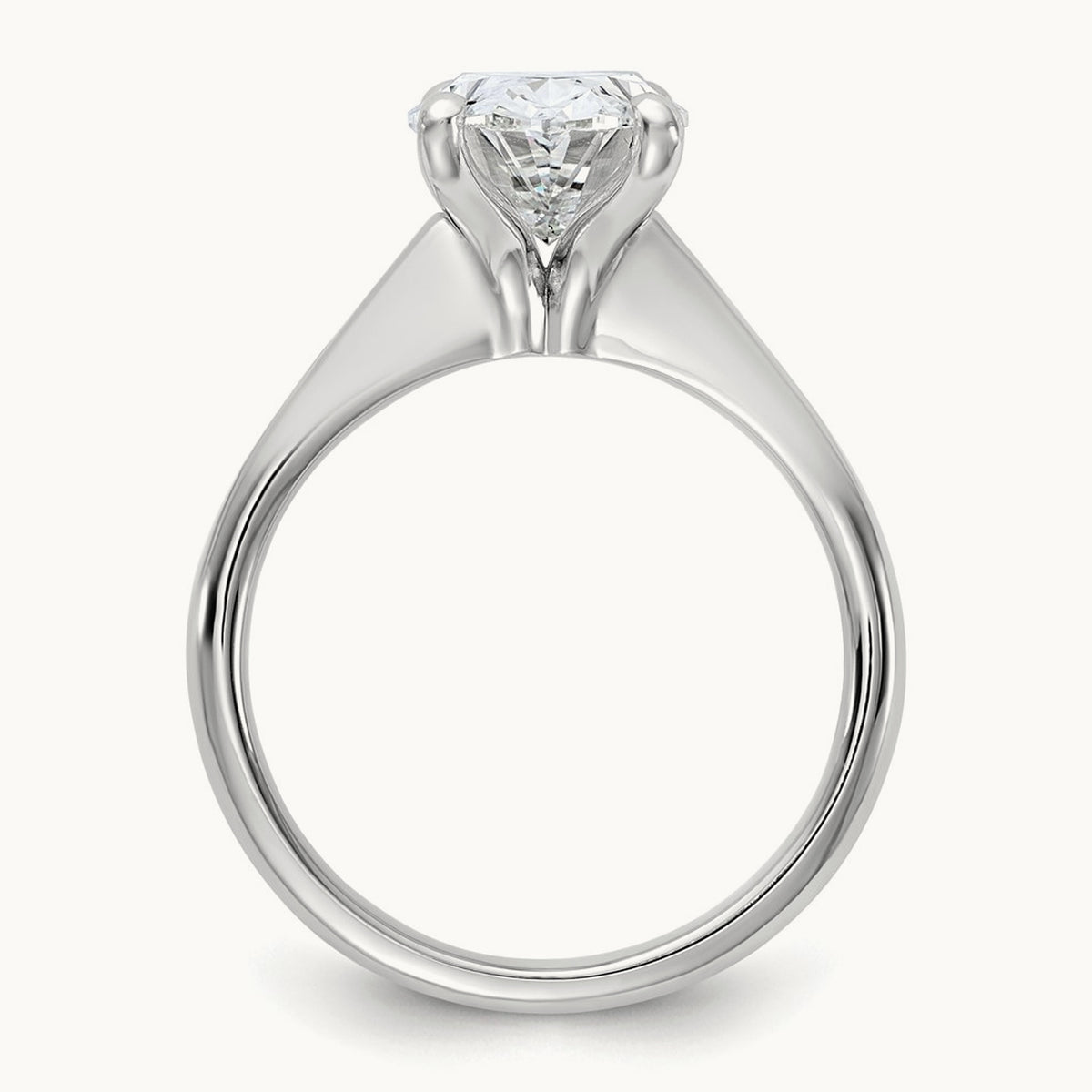 Oval 8X Ring, 3.00 ct tw Lab-Grown Diamond — 14K White Gold
