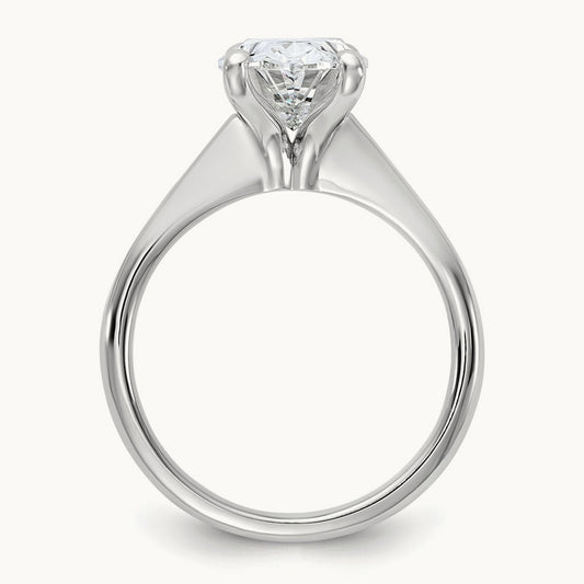 Oval 8X Ring, 3.00 ct tw Lab-Grown Diamond — 14K White Gold