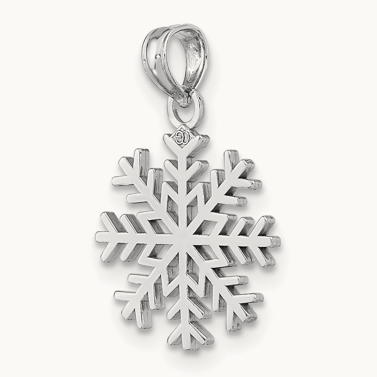 Snowflake Pendant, 14K White Gold
