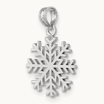 Snowflake Pendant, 14K White Gold