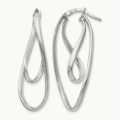 RH- Polished Twisted Oval Hoop Earrings — Leslie's — photo set