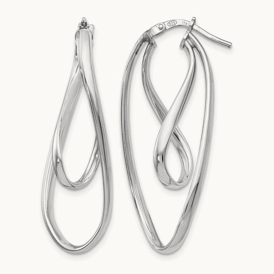 RH- Polished Twisted Oval Hoop Earrings — Leslie's — photo set
