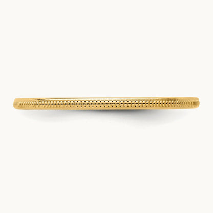 Milgrain Stackable Band — 10K Yellow Gold