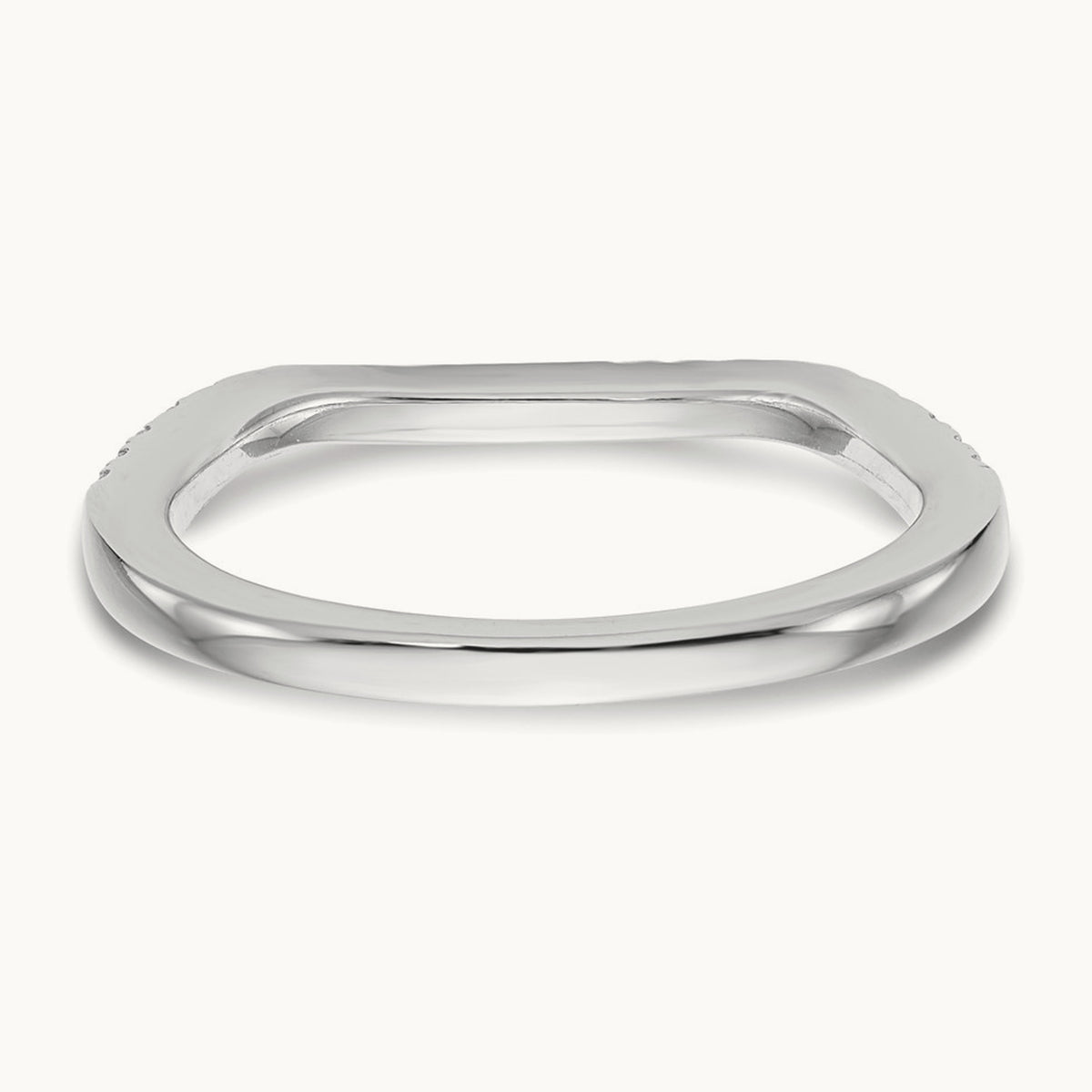 Contoured Wedding Band — 1/6 ct, 7