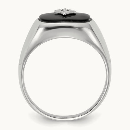 AA Diamond men's ring, 14K White Gold