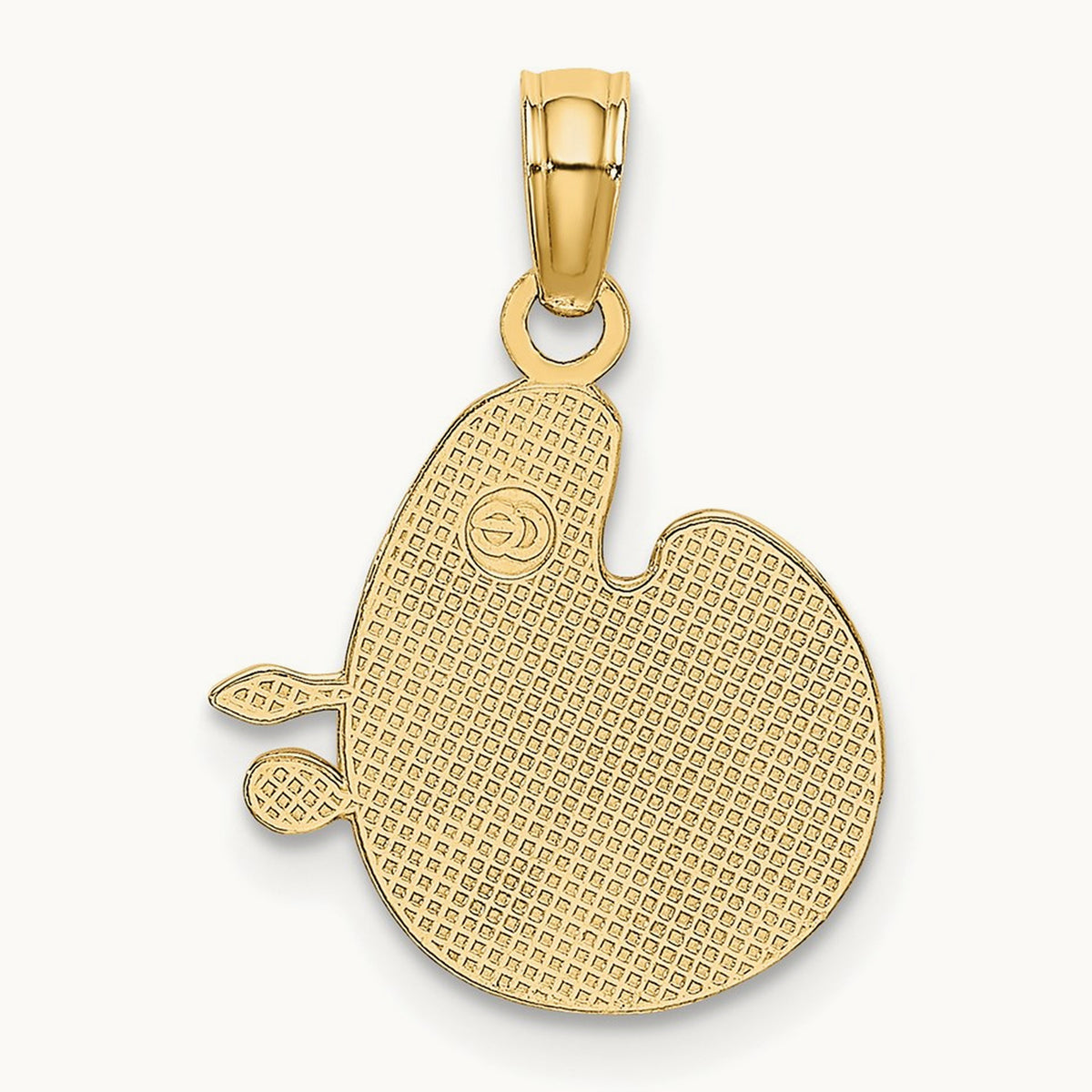 Paint Pallet and Brushes Charm, 14K