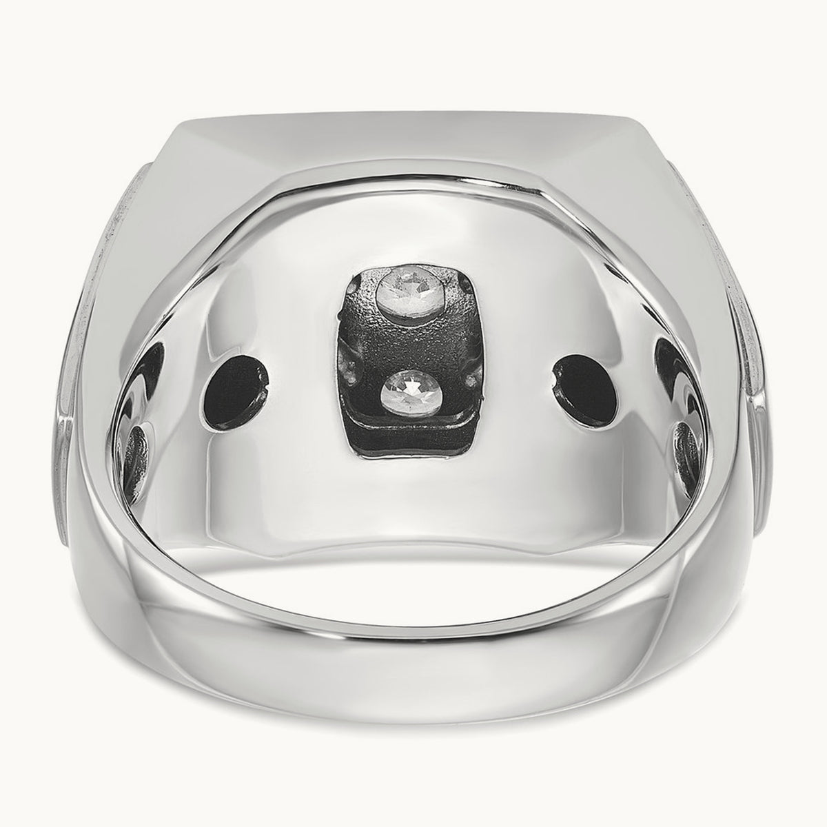 IBGoodman Men's Polished Diamond Square Cluster Ring, 14K Two-tone