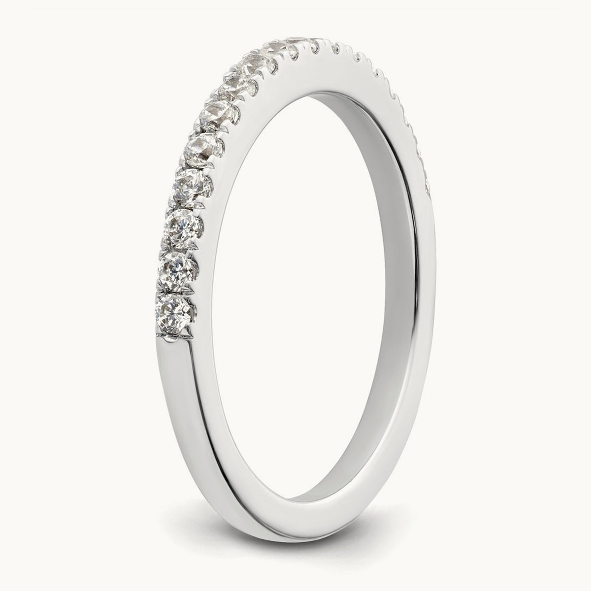 Diamond Wedding Band, 14K White Gold