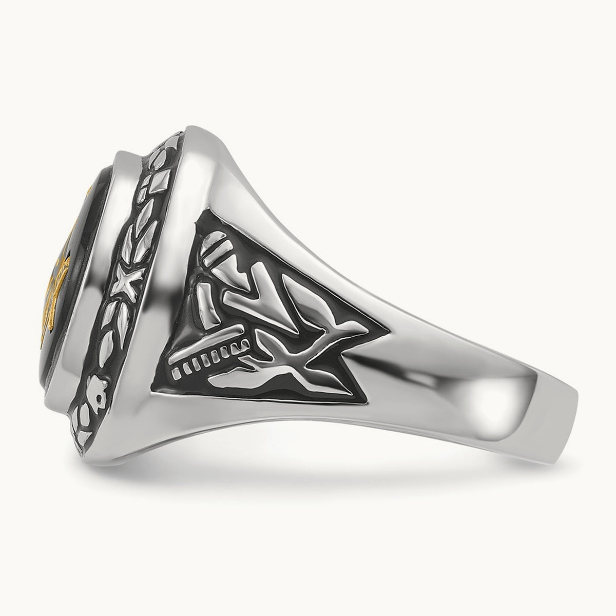 Men's Polished — 14K White Gold, 10