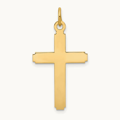 Polished Cross Pendant, 14K