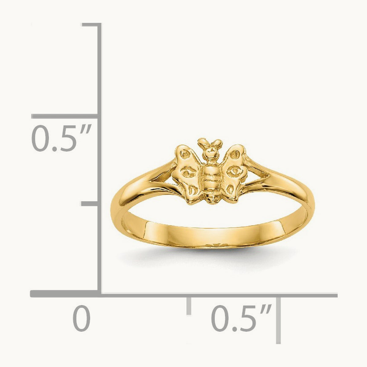 Butterfly Baby Ring, 14K