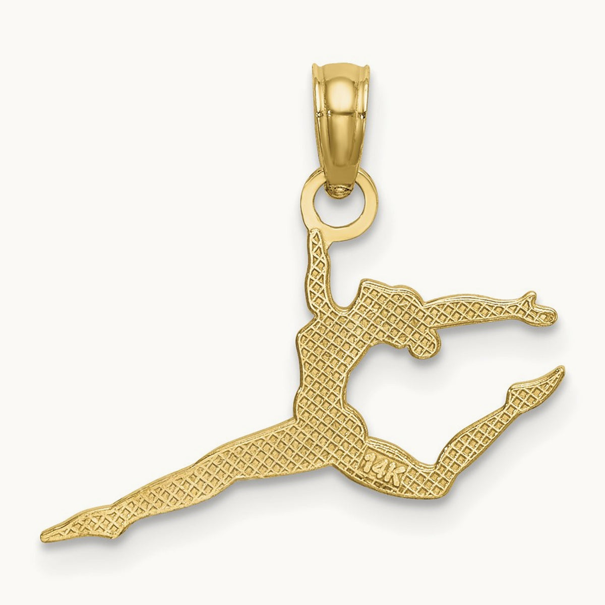 Solid Polished Gymnast Charm — 8.9mm