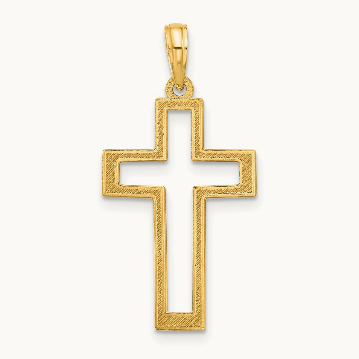 Polished Cross Pendant, 14K