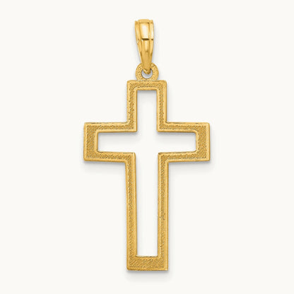 Polished Cross Pendant, 14K