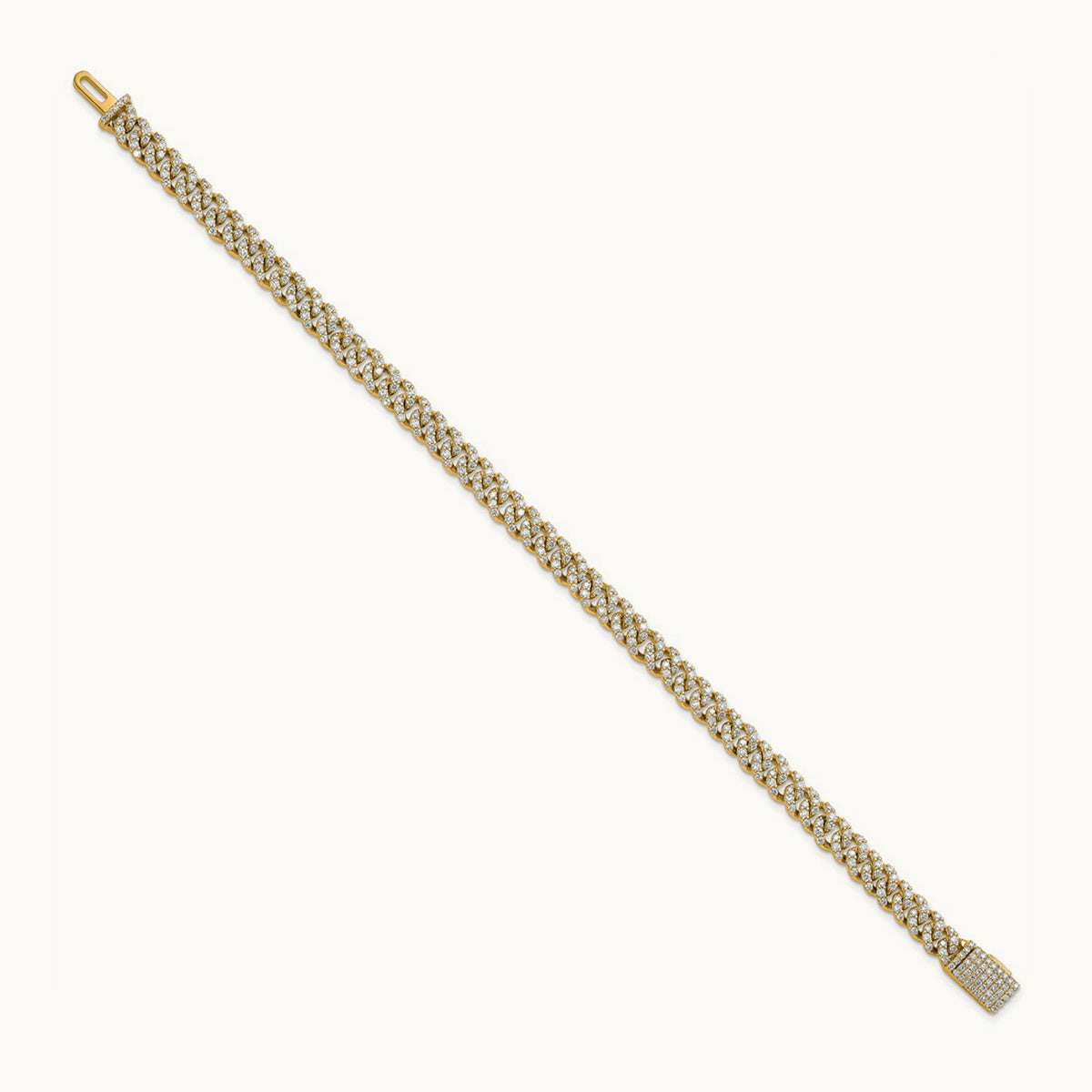 4mm Pavé Cuban Link Bracelet, 3.25 ct tw Lab-Grown Diamond