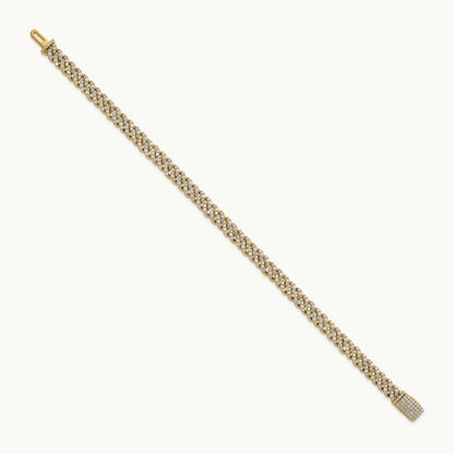 4mm Pavé Cuban Link Bracelet, 3.25 ct tw Lab-Grown Diamond