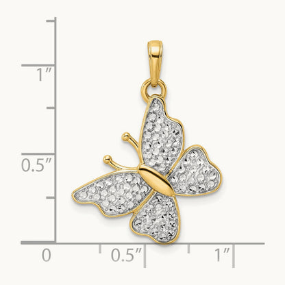 and Diamond-cut Fancy Butterfly Pendant — photo set