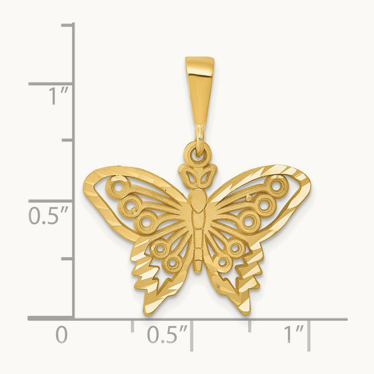 Butterfly Charm, 14K