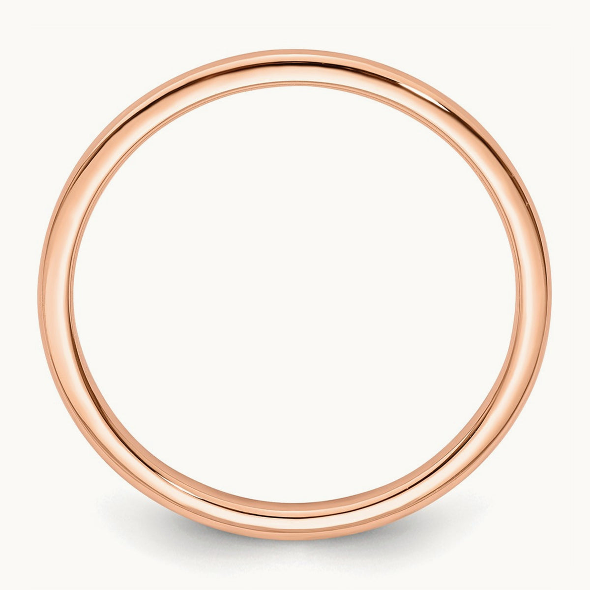 Half Round Stackable Band — 14K Rose Gold