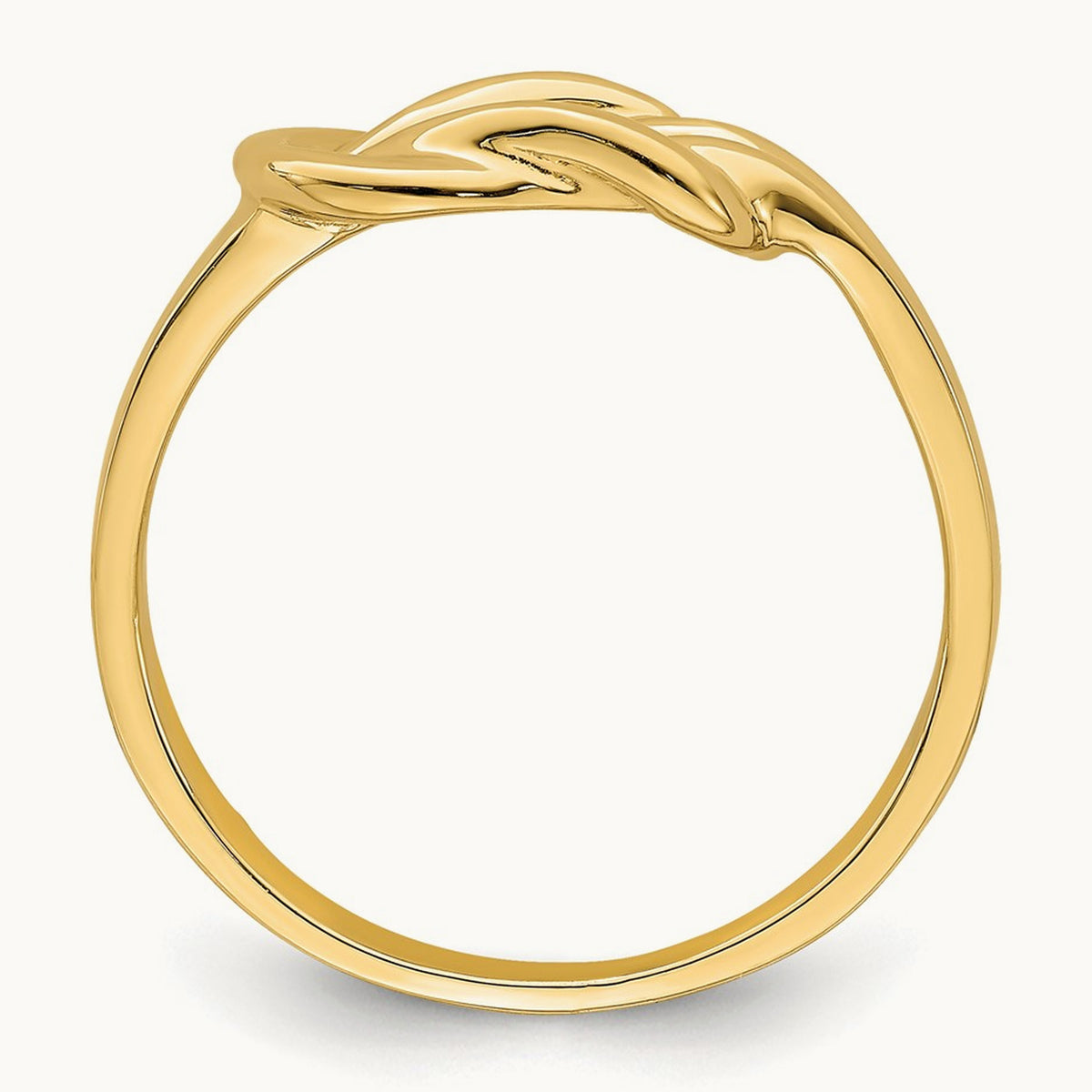 Polished Freeform Love Knot Ring, 14K