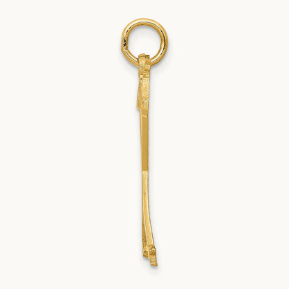 Ski Poles Charm, 14K
