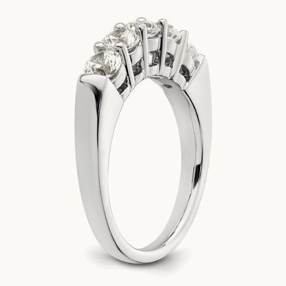 5-Stone Diamond Band, 14K White Gold