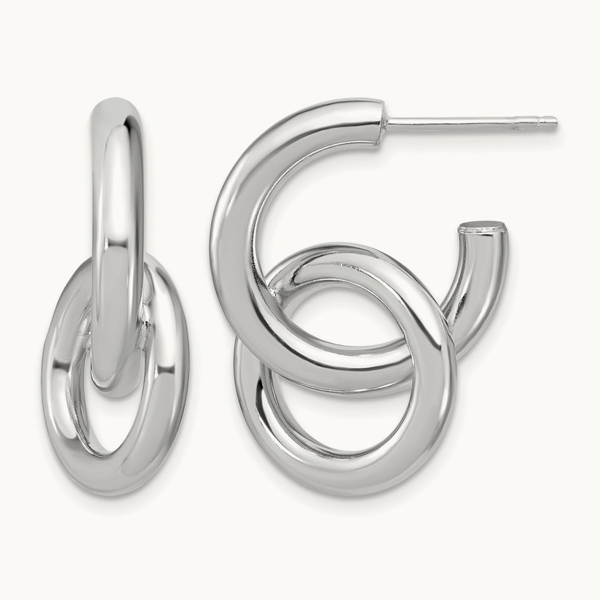 RH- Polished Circle Drop Post Earrings — Leslie's — photo set