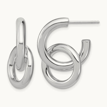 RH- Polished Circle Drop Post Earrings — Leslie's — photo set