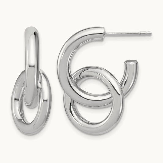 RH- Polished Circle Drop Post Earrings — Leslie's — photo set