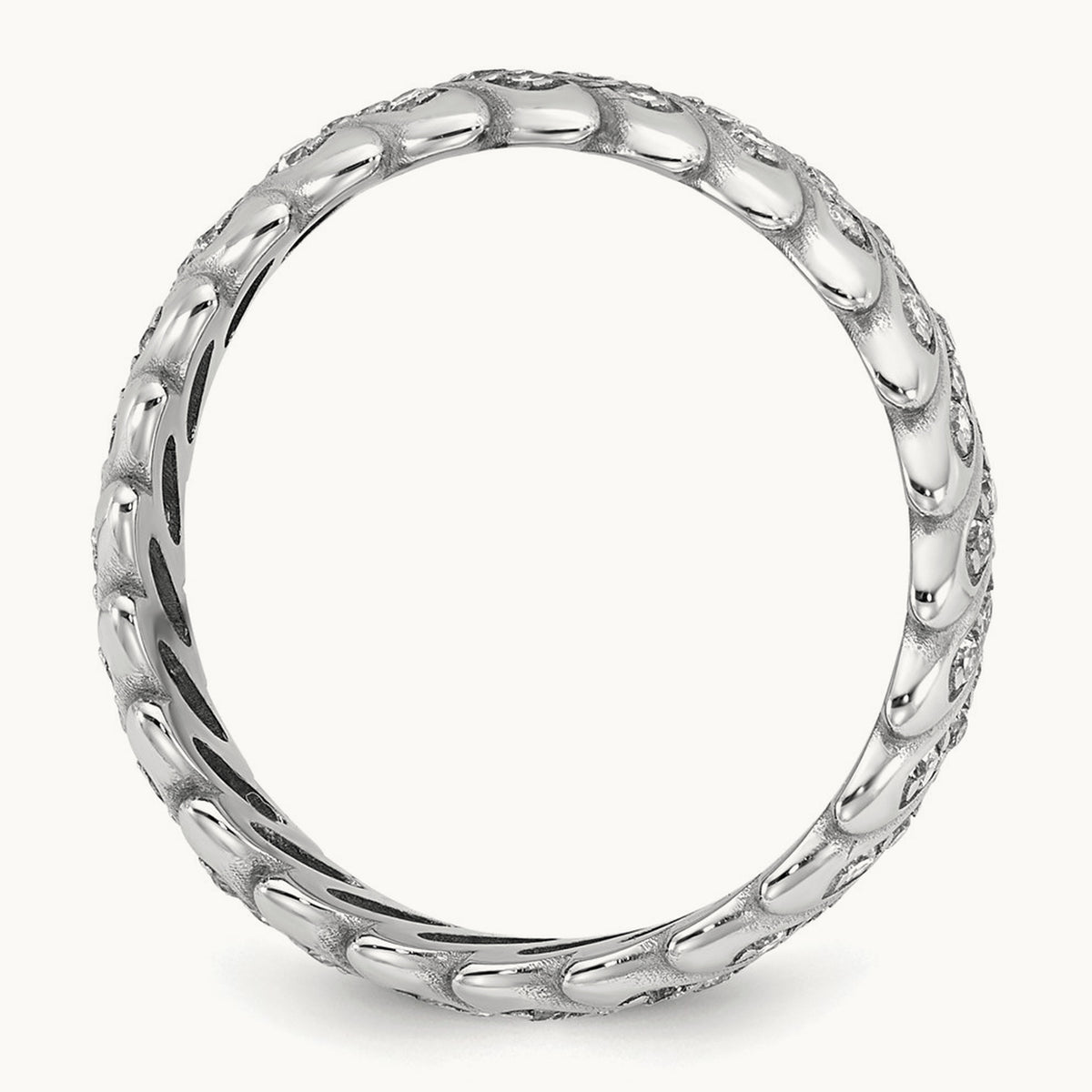Polished Diamond Band Ring Complete — photo set