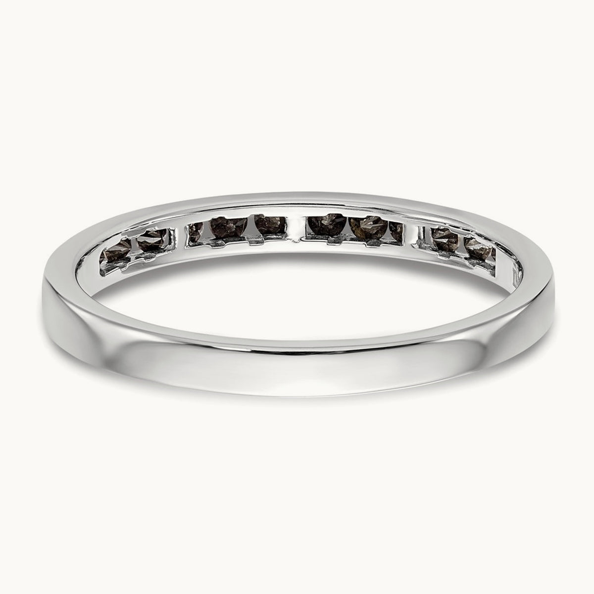 Black Diamond Band, 14K White Gold