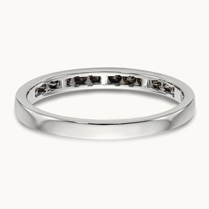 Black Diamond Band, 14K White Gold