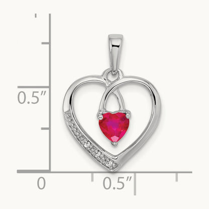 Ruby and Diamond Heart Pendant — photo set