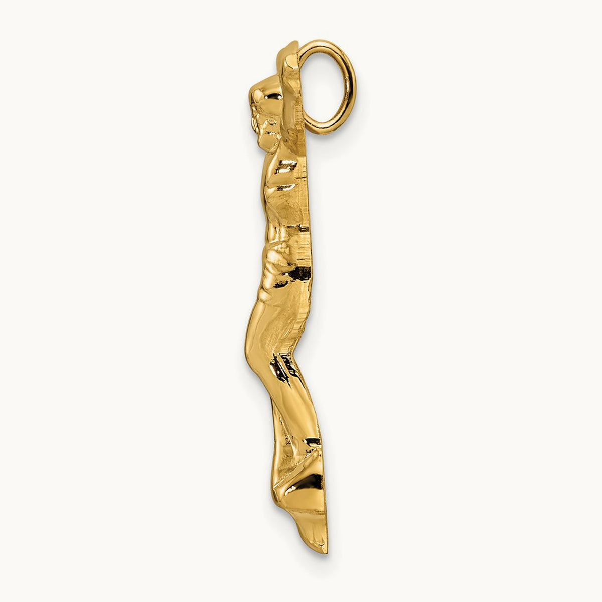 Polished Solid Risen Christ Chain Slide — 28.22mm