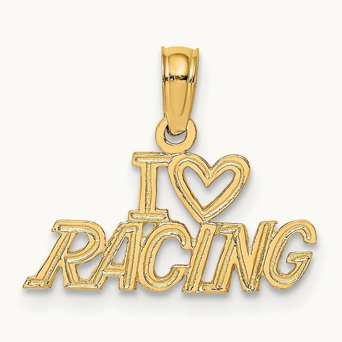 I HEART RACING Charm, 14K